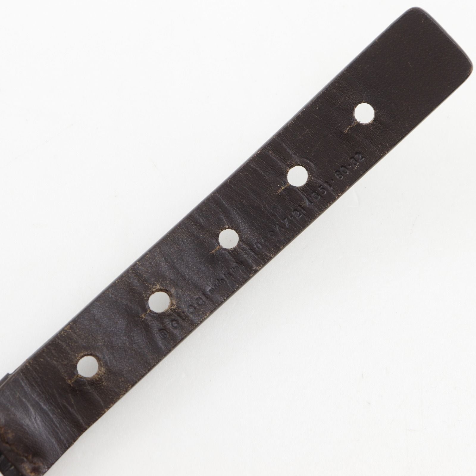 Gucci Mesh Leather Brown Belt — view 5