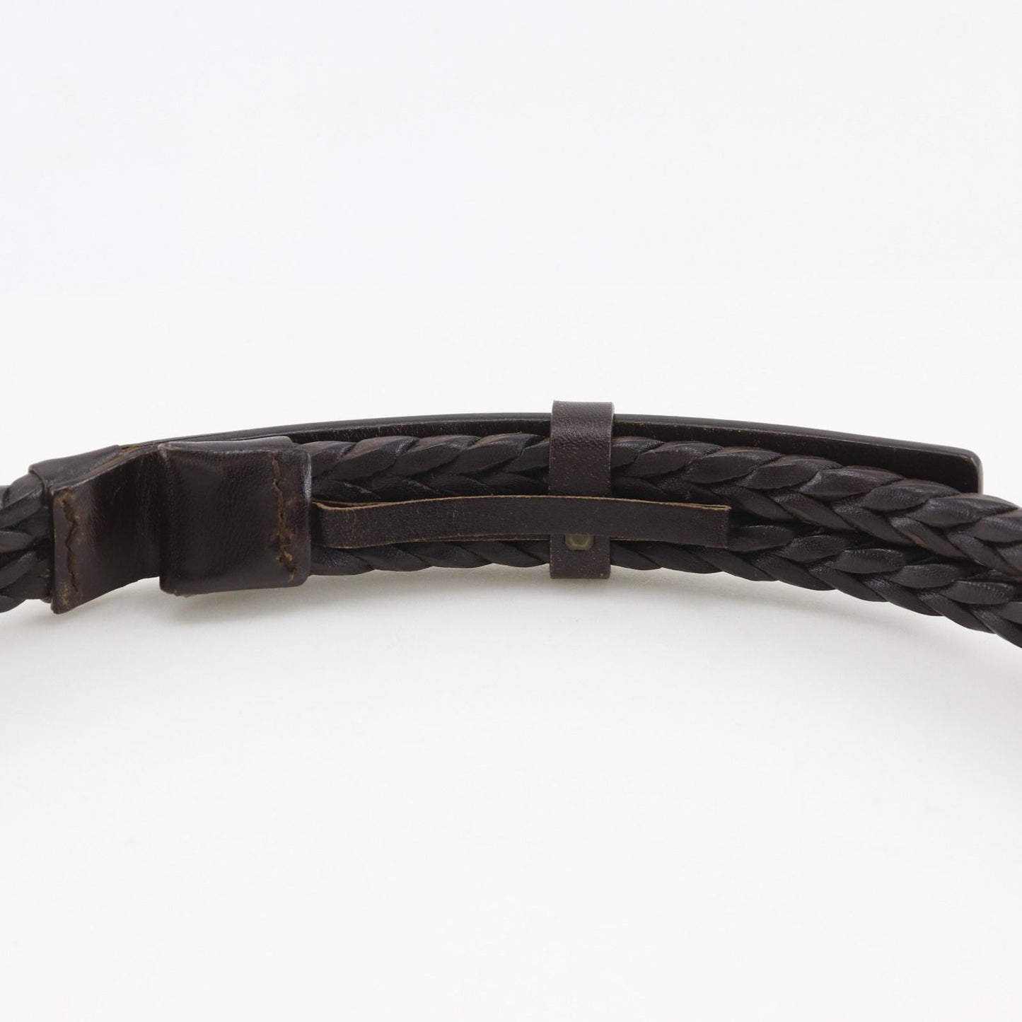 Gucci Mesh Leather Brown Belt — view 4