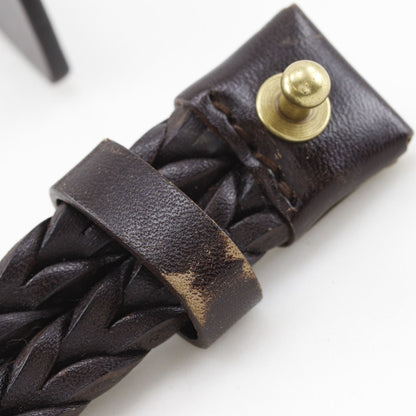 Gucci Mesh Leather Brown Belt — view 6