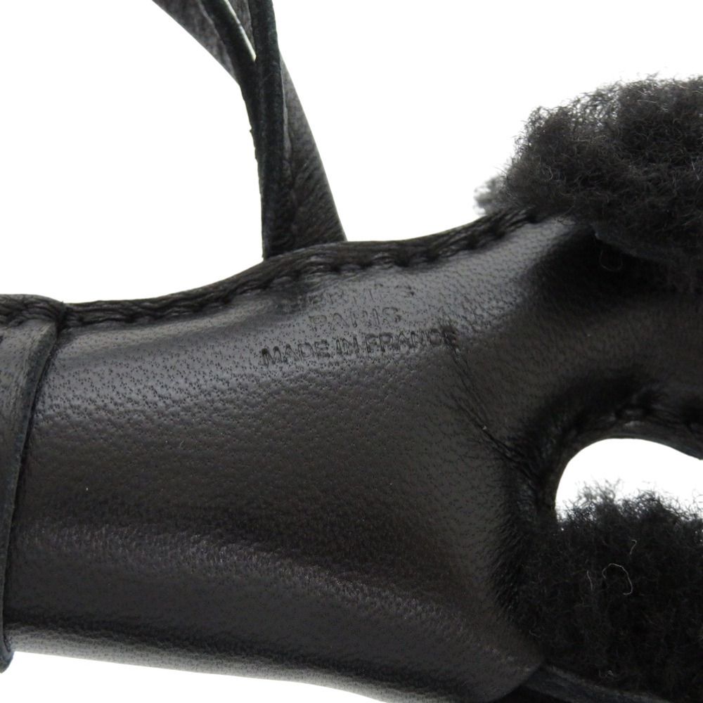 Hermes Buddy Thor Black Shearling Anumiro Bag Charm — view 4