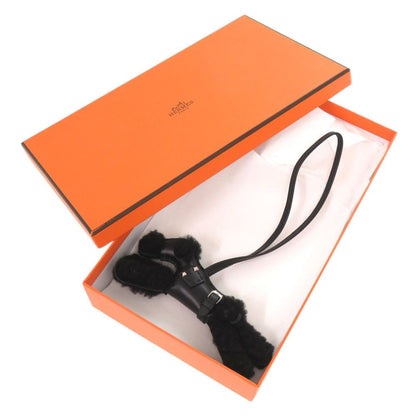 Hermes Buddy Thor Black Shearling Anumiro Bag Charm — view 2