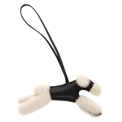Hermes Buddy Shearling Anumiro Black Bag Charm — view 3