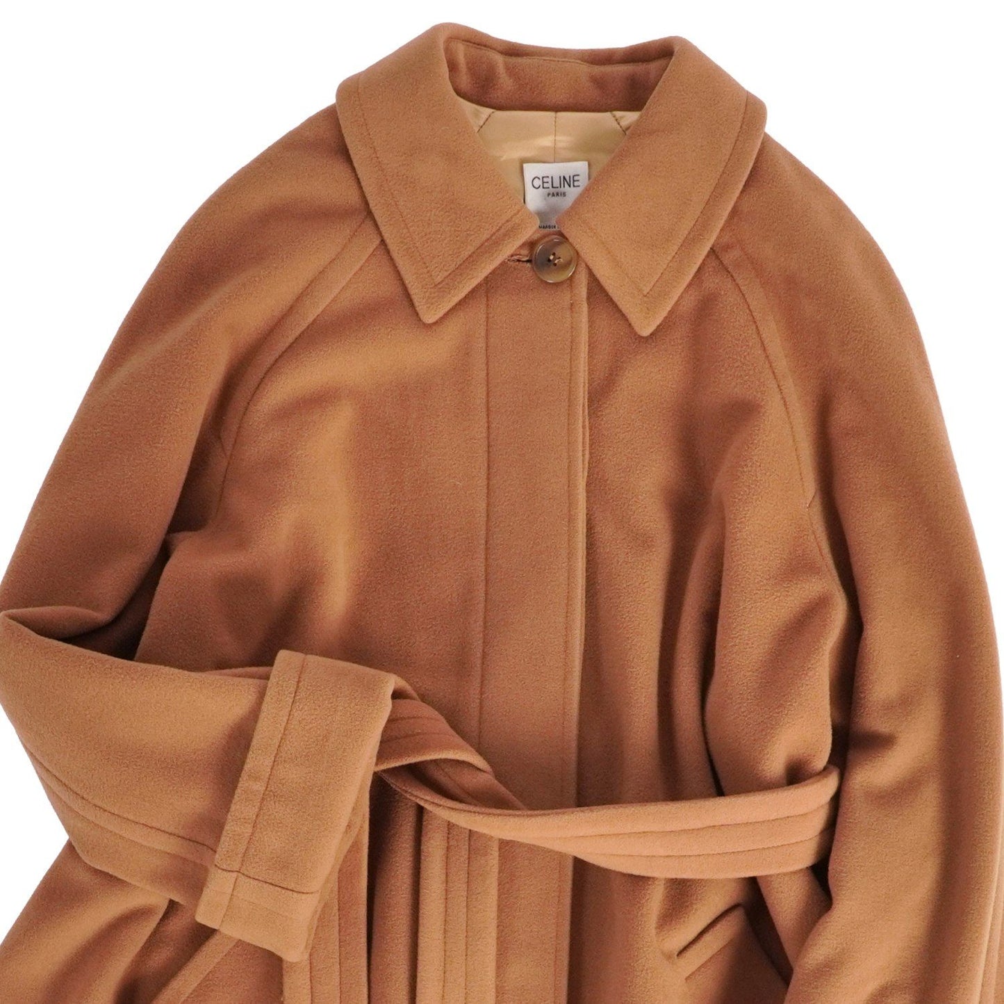 Celine Vintage Coat with Belt Soutien Collar — view 2