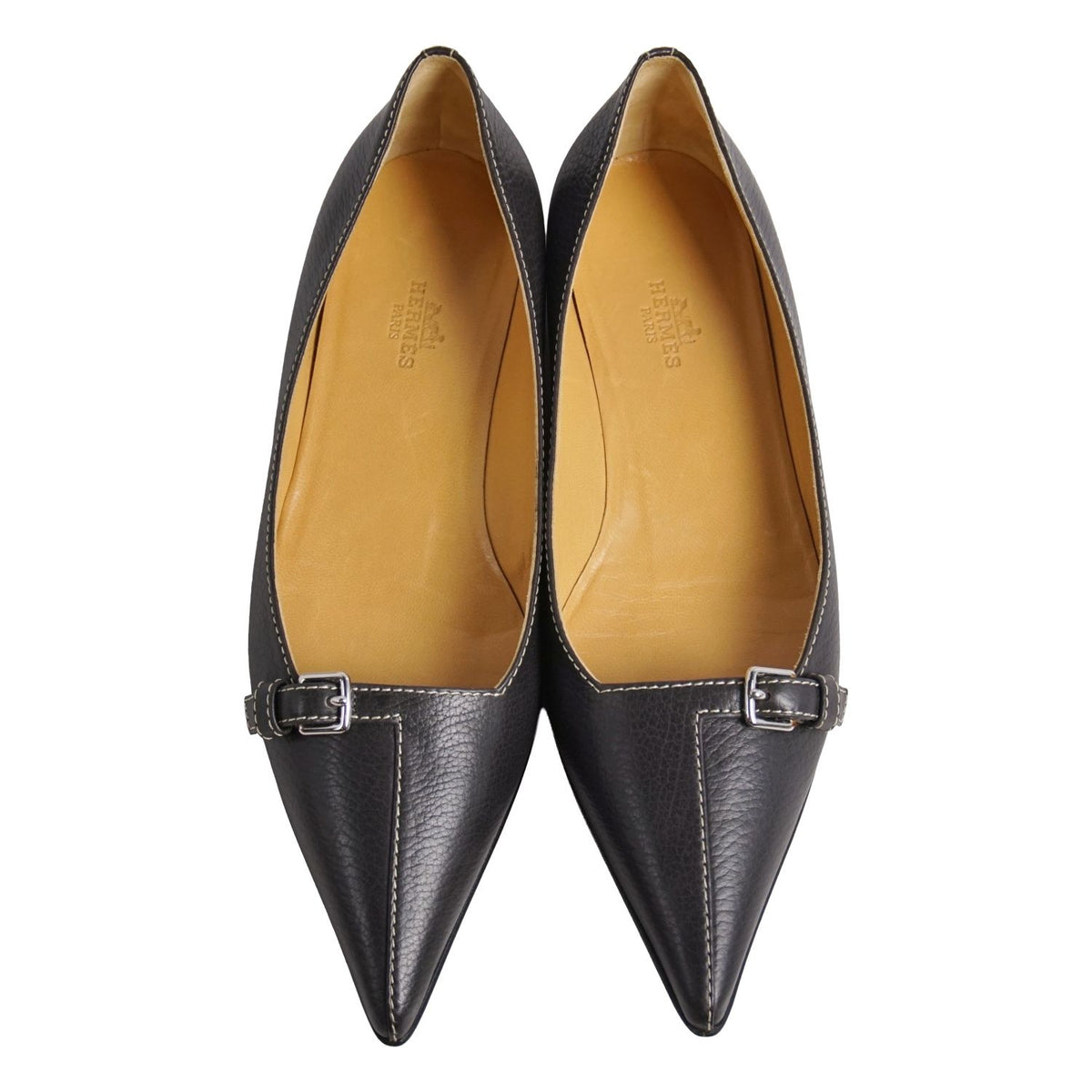 Hermes Pointed Toe Flats — view 4