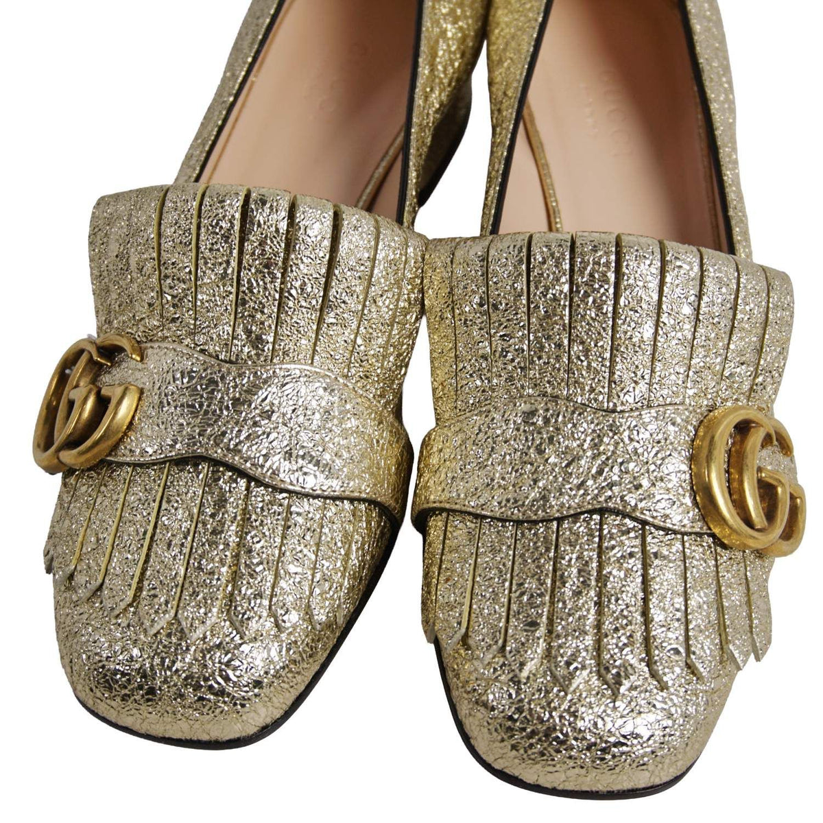 Gucci GG Marmont Leather Heels — view 3