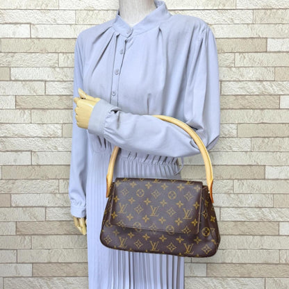 Louis Vuitton Mini Looping Monogram Handbag Canvas Brown Second — view 2