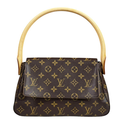 Louis Vuitton Mini Looping Monogram Handbag Canvas Brown Second