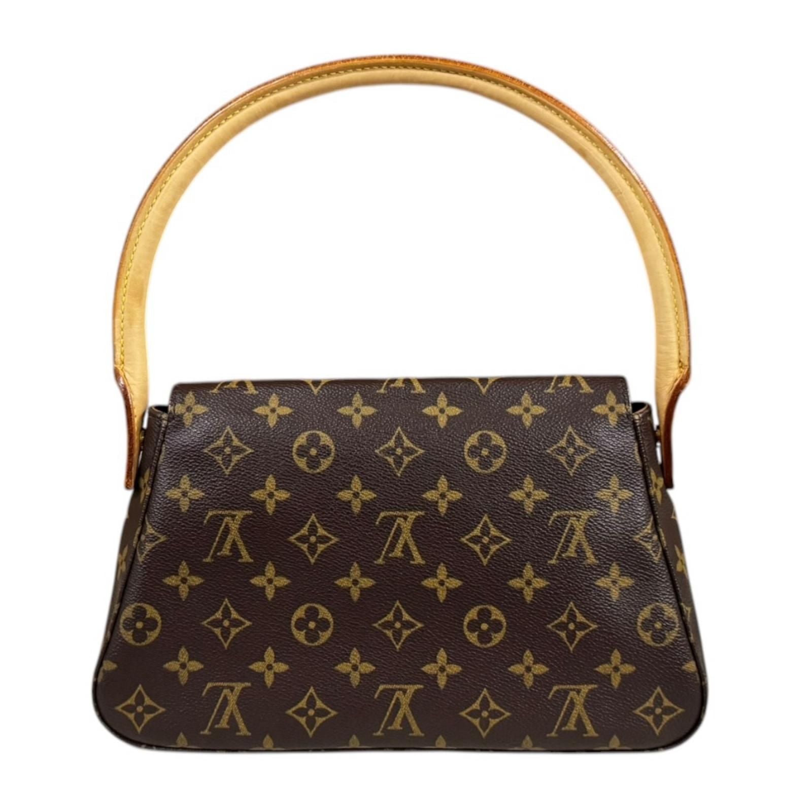 Louis Vuitton Mini Looping Monogram Handbag Canvas Brown Second — view 3