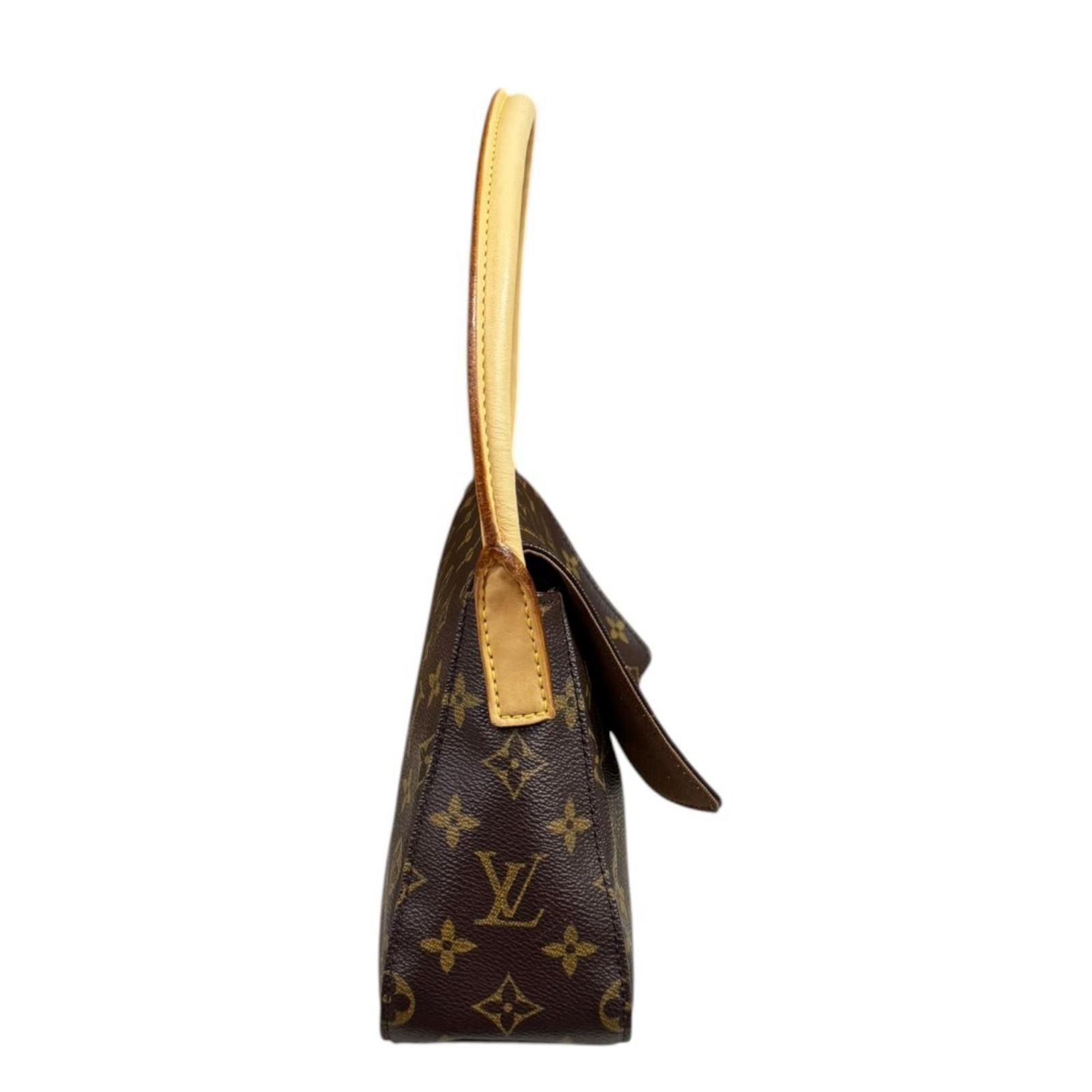 Louis Vuitton Mini Looping Monogram Handbag Canvas Brown Second — view 4