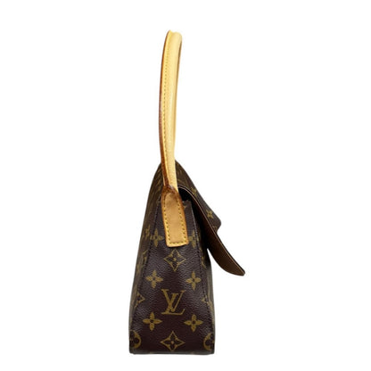 Louis Vuitton Mini Looping Monogram Handbag Canvas Brown Second — view 4