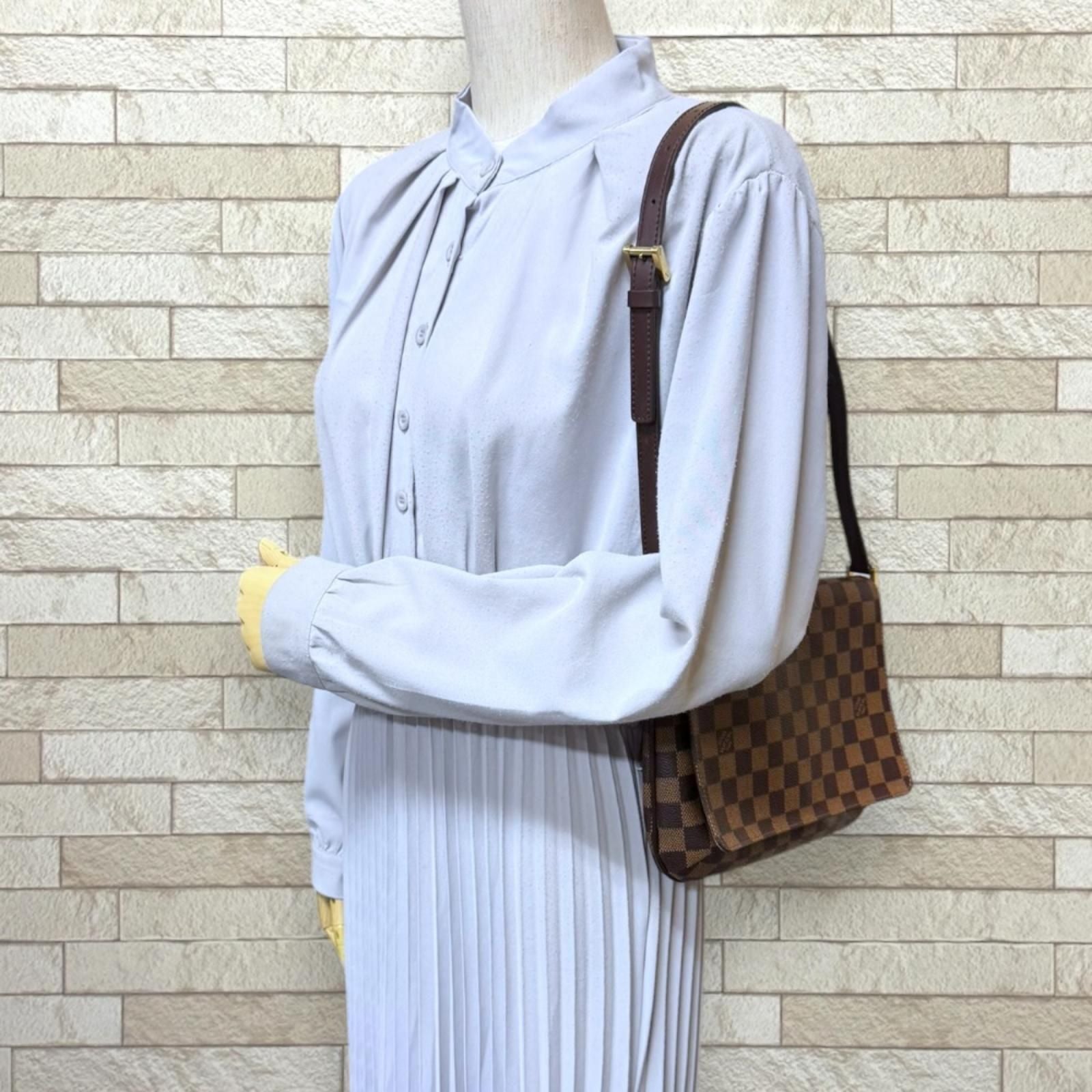 Louis Vuitton Musette Tango Damier Shoulder Bag Damiercanvas Brown Second — view 2