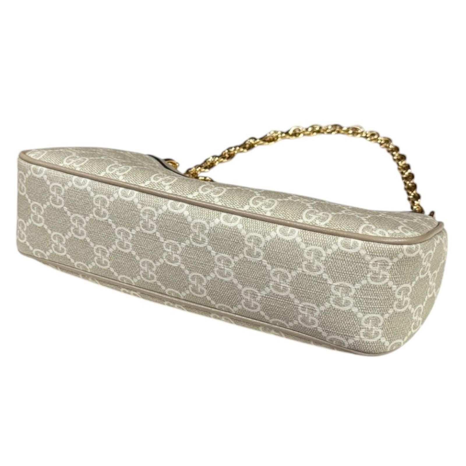 Gucci Small Ophidia Shoulder Bag GG Supremecanvas Beige Second — view 6