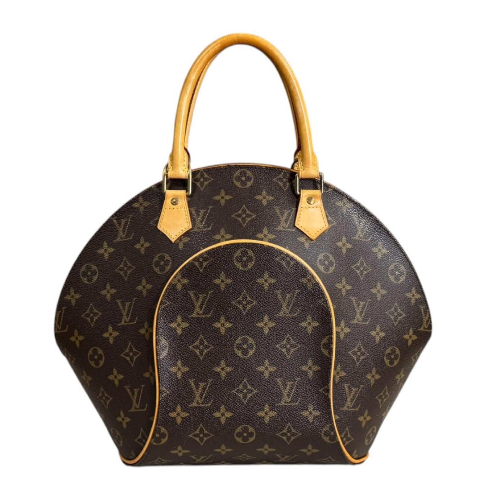 Louis Vuitton Ellipse MM Monogram Handbag Canvas Brown — view 3
