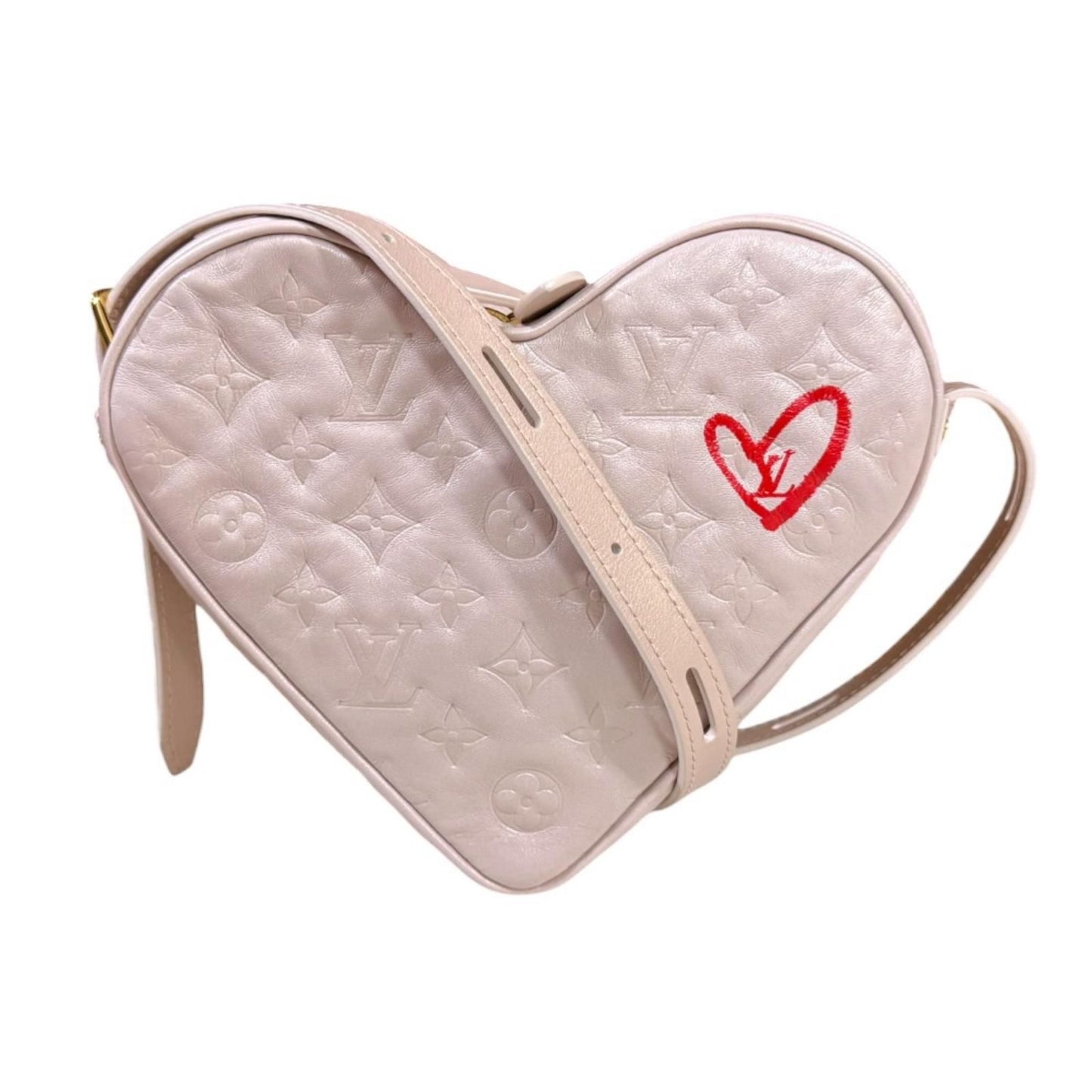 Louis Vuitton Sac Shoulder Bag Leather Pink Second