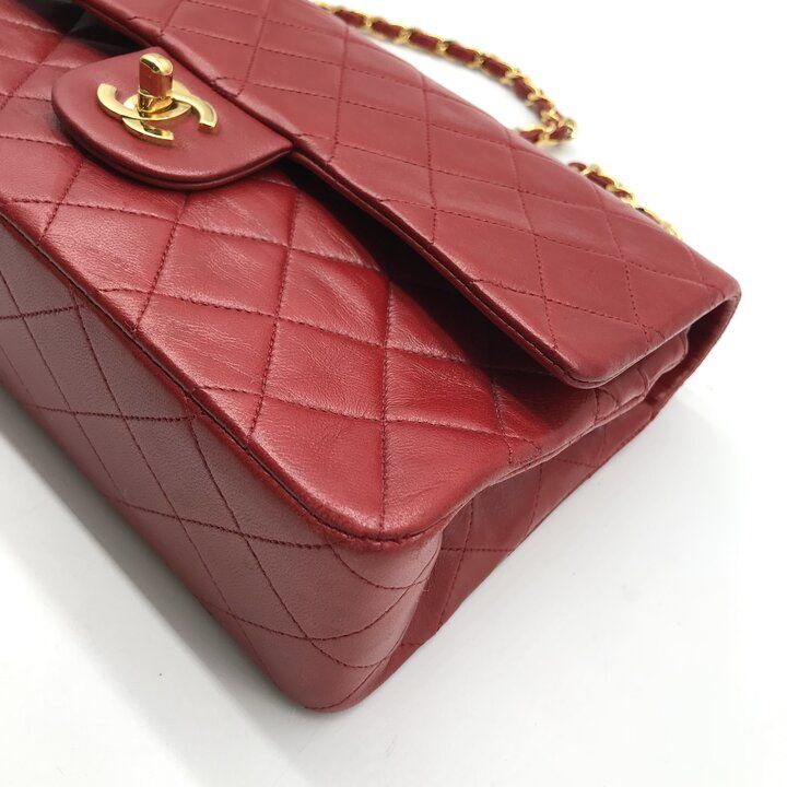 Chanel CC Logo Quilted Turnlock Double Flap Leather Chain Shoulder Bag — view 4