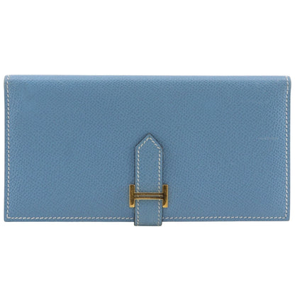 Hermes Bearn Classic Veau Epsom Light Blue I Wallet