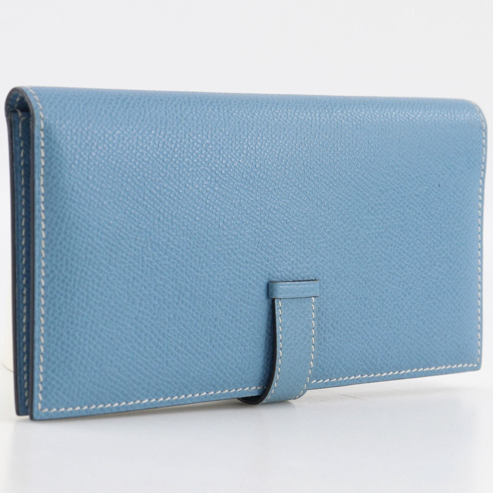 Hermes Bearn Classic Veau Epsom Light Blue I Wallet — view 3