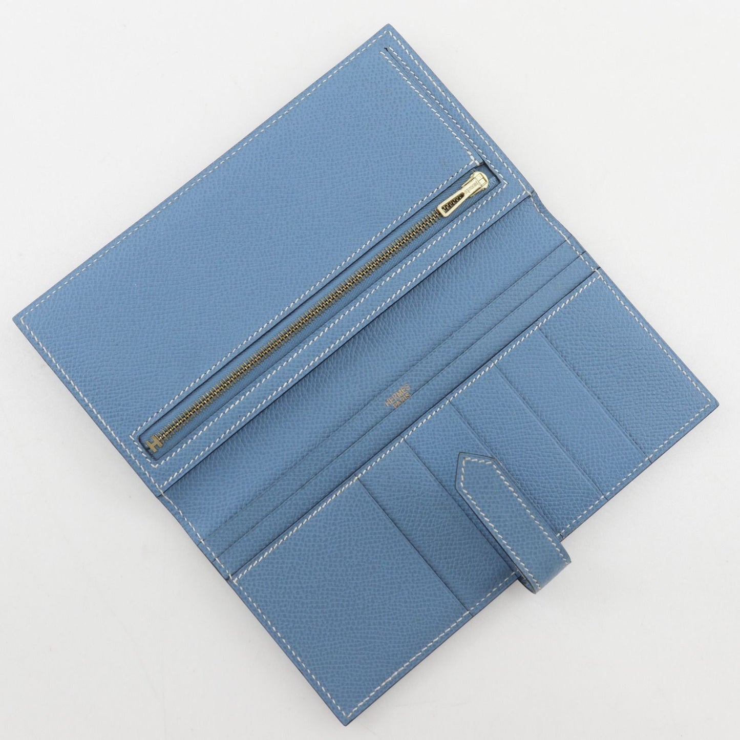 Hermes Bearn Classic Veau Epsom Light Blue I Wallet — view 5