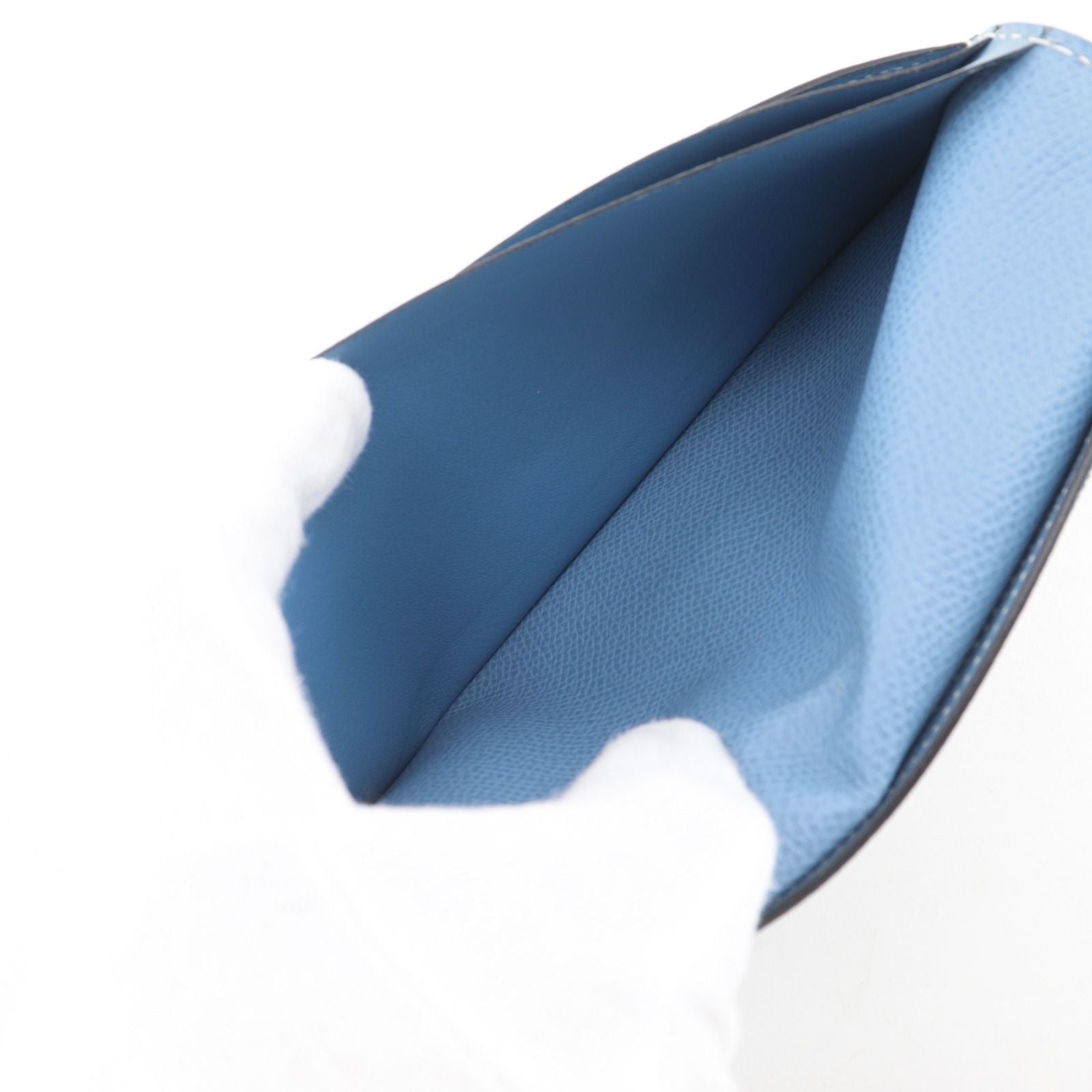 Hermes Bearn Classic Veau Epsom Light Blue I Wallet — view 8