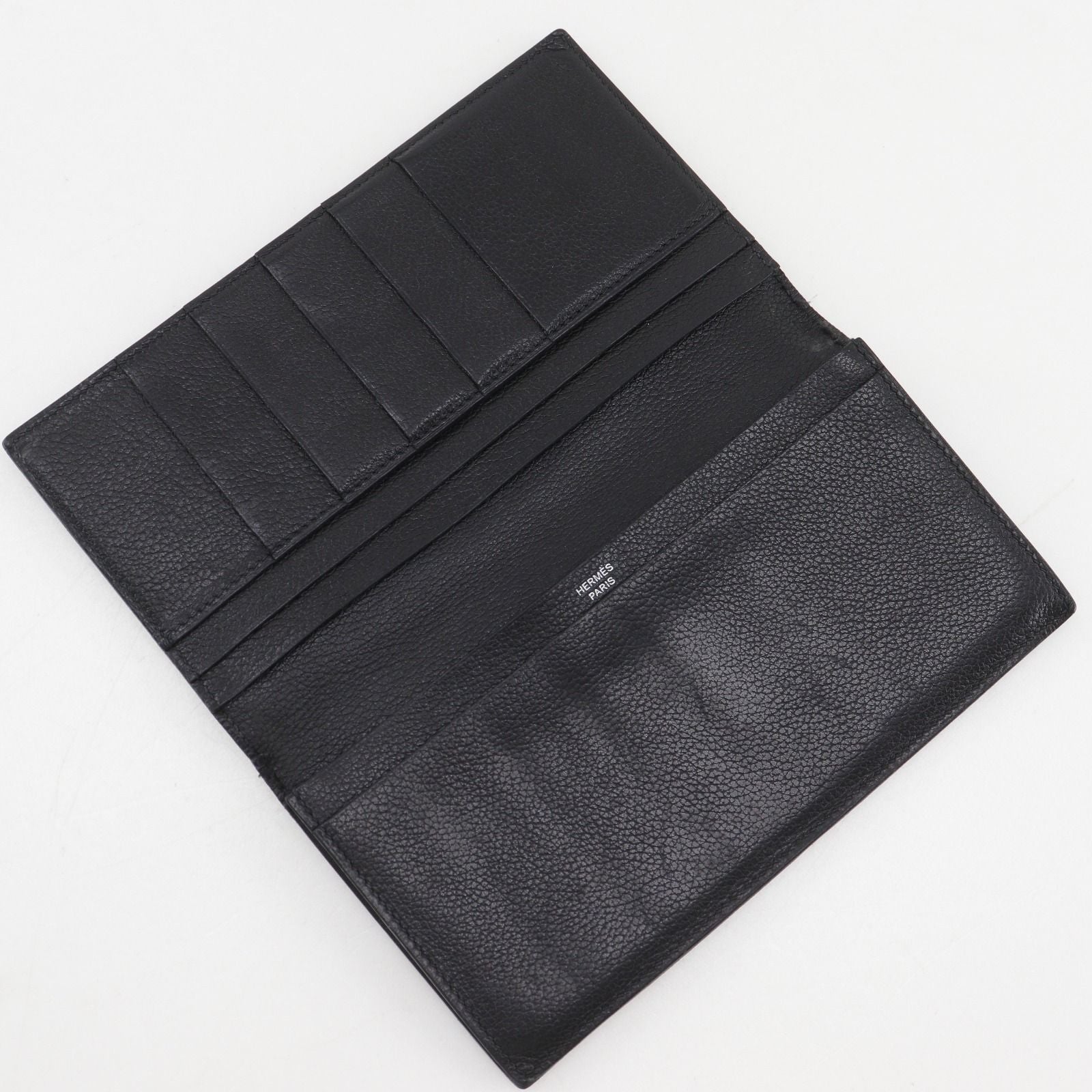 Hermes Mc2 Fleming Leather Black L Billfold Wallet — view 5