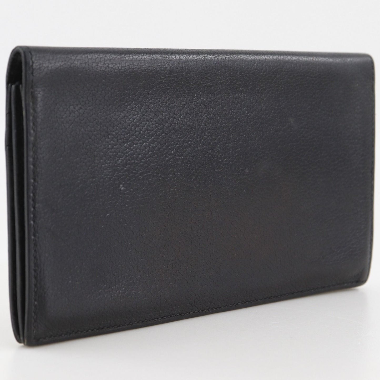 Hermes Mc2 Fleming Leather Black L Billfold Wallet — view 3