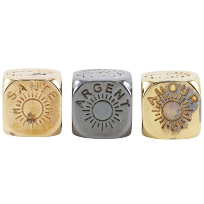 Hermes Fortuna Dice 3 Pieces Vintage Metal Vanity — view 3