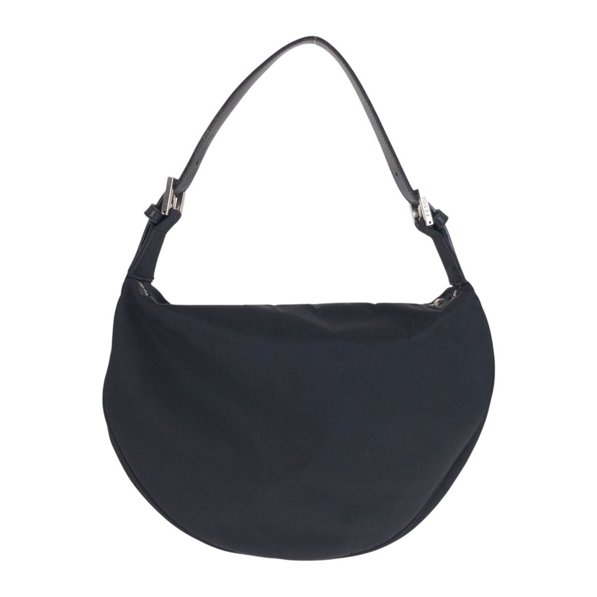 Fendi Zucca Black Silver Nylon Leather Shoulder — view 2