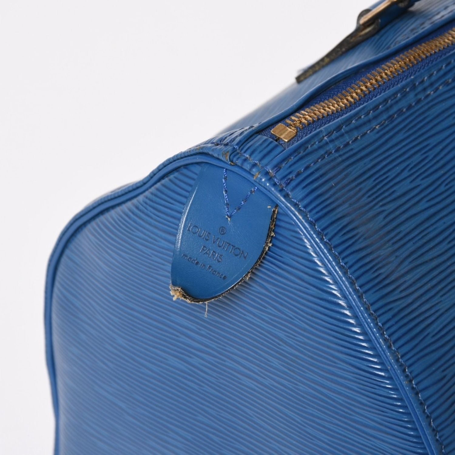 Louis Vuitton Speedy 30 Epi Boston Bag Leather Toledo Blue Gold — view 5