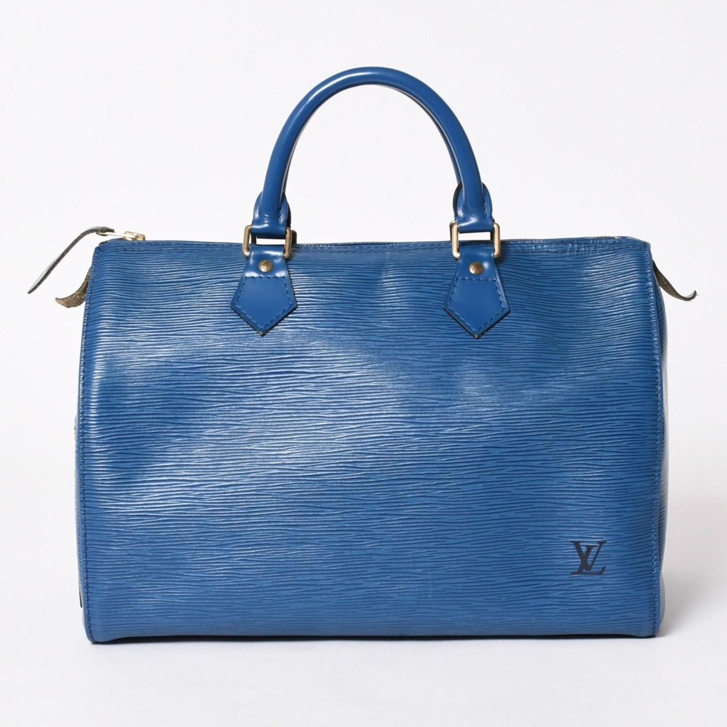 Louis Vuitton Speedy 30 Epi Boston Bag Leather Toledo Blue Gold — view 2