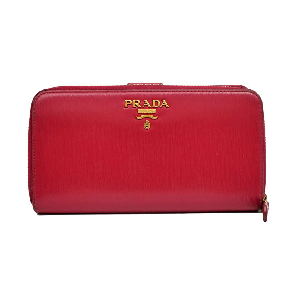 Prada Wallet Red Gold