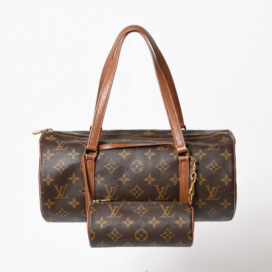 Louis Vuitton Papillon 30 GM Handbag Monogram Gold Tube Shape