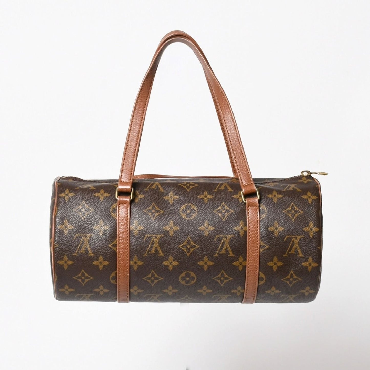 Louis Vuitton Papillon 30 GM Handbag Monogram Gold Tube Shape — view 2