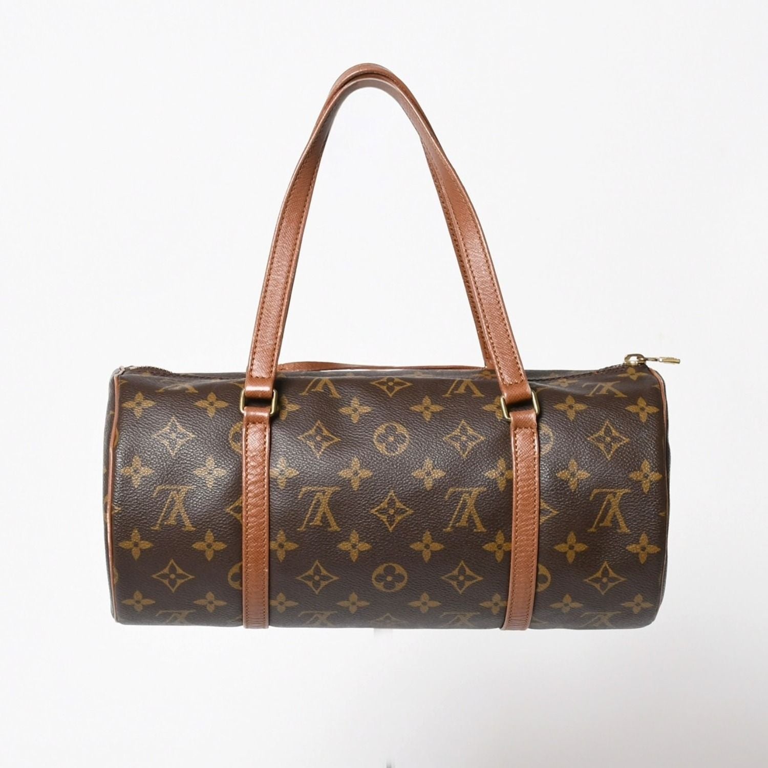 Louis Vuitton Papillon 30 GM Handbag Monogram Gold Tube Shape — view 2