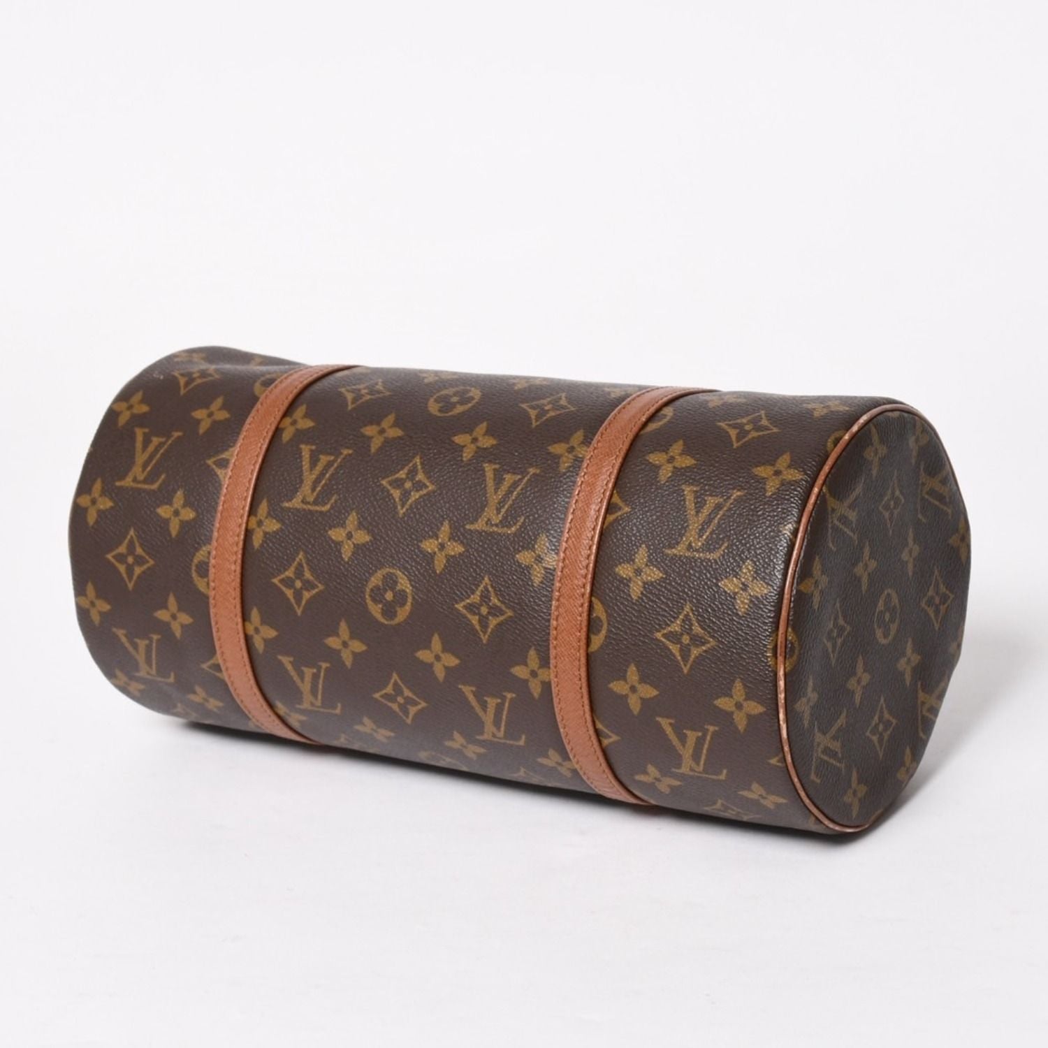 Louis Vuitton Papillon 30 GM Handbag Monogram Gold Tube Shape — view 8