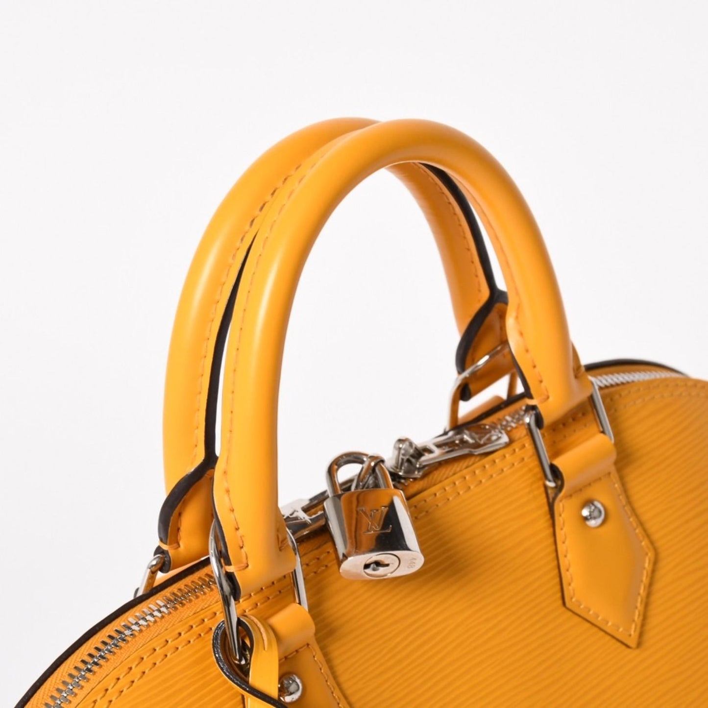 Louis Vuitton Alma Handbag Epi Leather Yellow Silver — view 5