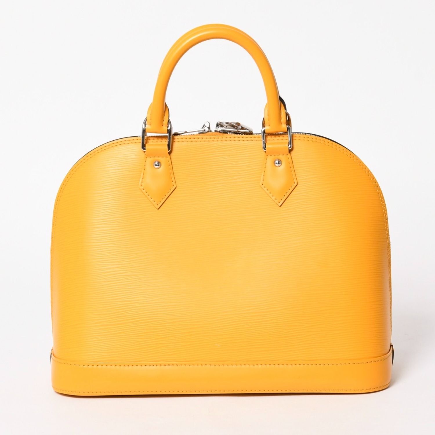 Louis Vuitton Alma Handbag Epi Leather Yellow Silver — view 2