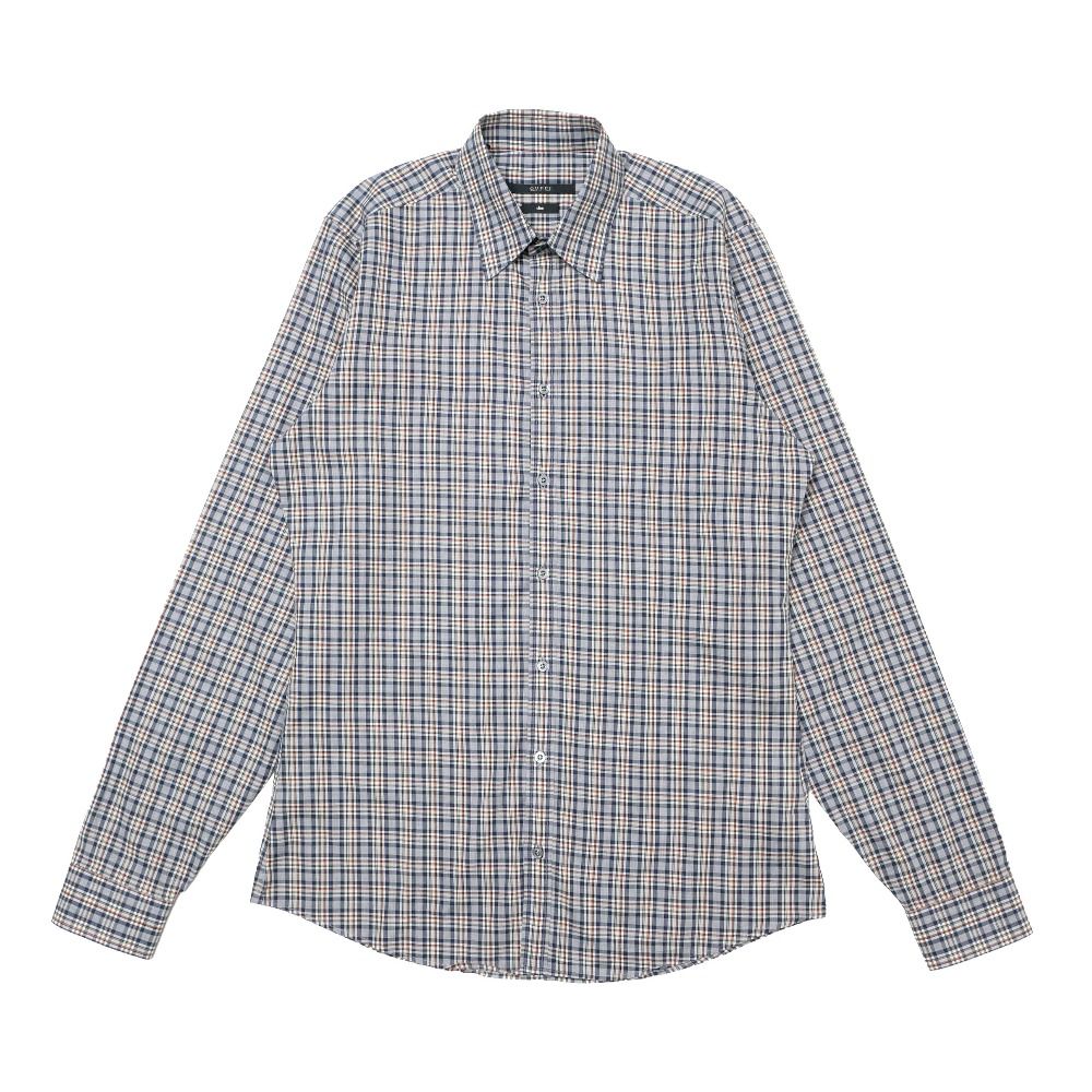 Gucci Slim Long Sleeve Shirt 39 15.5 Check