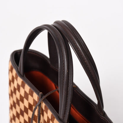 Louis Vuitton Impala Handbag Calf Hair Damier Sauvage Brown Beige — view 5