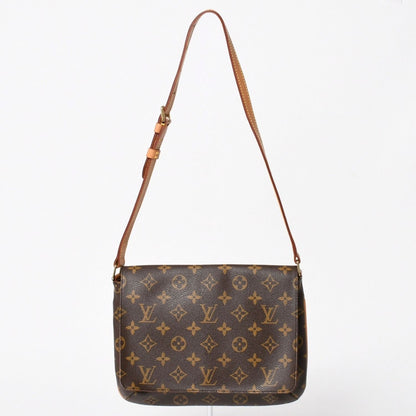 Louis Vuitton Musette Tango Shoulder Bag Monogram Canvas Brown Gold