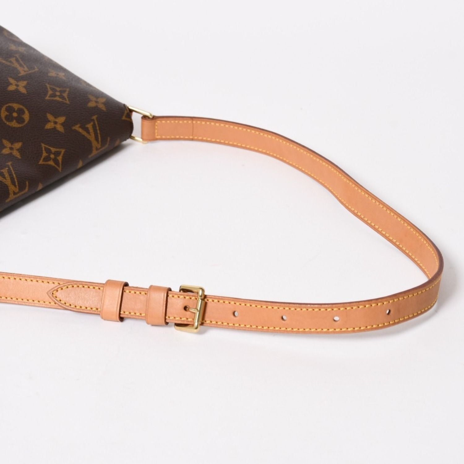 Louis Vuitton Musette Tango Shoulder Bag Monogram Canvas Brown Gold — view 4