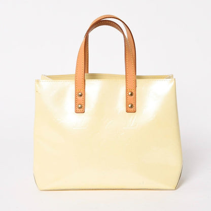 Louis Vuitton Monogram Reade PM Vernis Perlee White Ivory Cream Yellow Mini