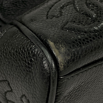 Chanel Triple CC Logo Che Tote Caviar Leather Black — view 3
