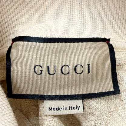 Gucci Web Stripe GG Cotton Pique Short Sleeve Polo Shirt Top Ivory XS — view 7