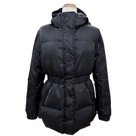 Moncler Fatsian Logo Patch Hooded Down Jacket Black 0