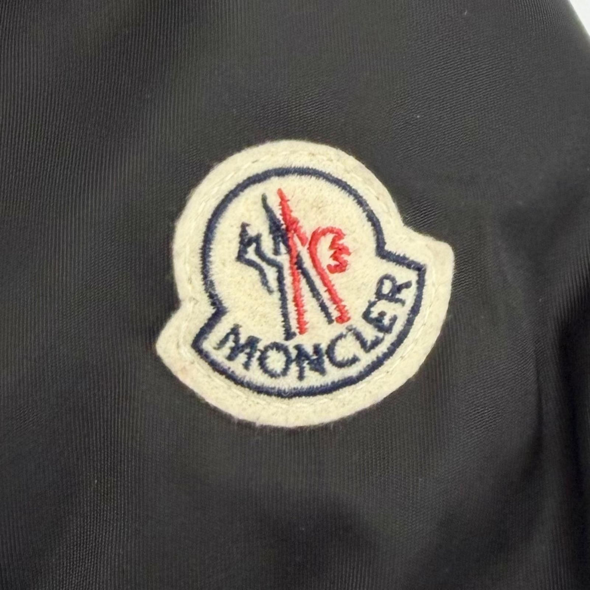 Moncler Fatsian Logo Patch Hooded Down Jacket Black 0 — view 6