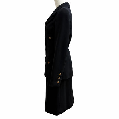 Chanel Vintage Wool Gripoix Buttoned 4 Pocket Jacket Skirt Set 38 — view 2