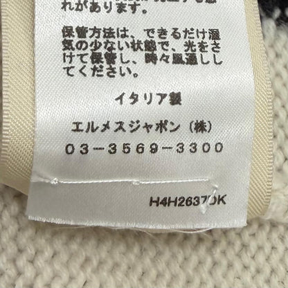 Hermes Lettres Equestres Cashmere Crew Neck Long Sleeve Sweater Knit Multi 38 — view 9