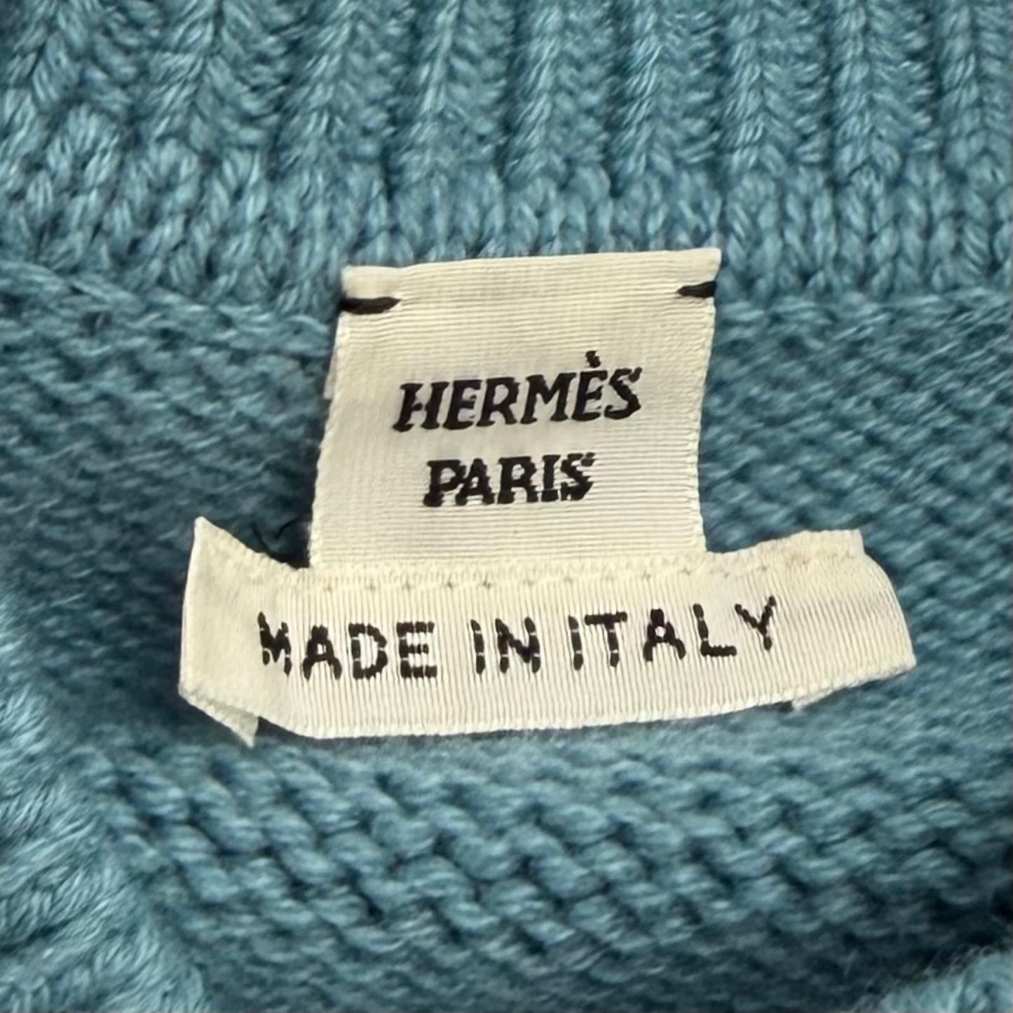 Hermes Lettres Equestres Cashmere Crew Neck Long Sleeve Sweater Knit Multi 38 — view 6