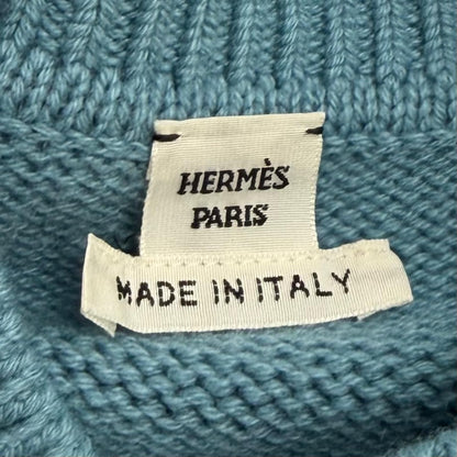 Hermes Lettres Equestres Cashmere Crew Neck Long Sleeve Sweater Knit Multi 38 — view 6