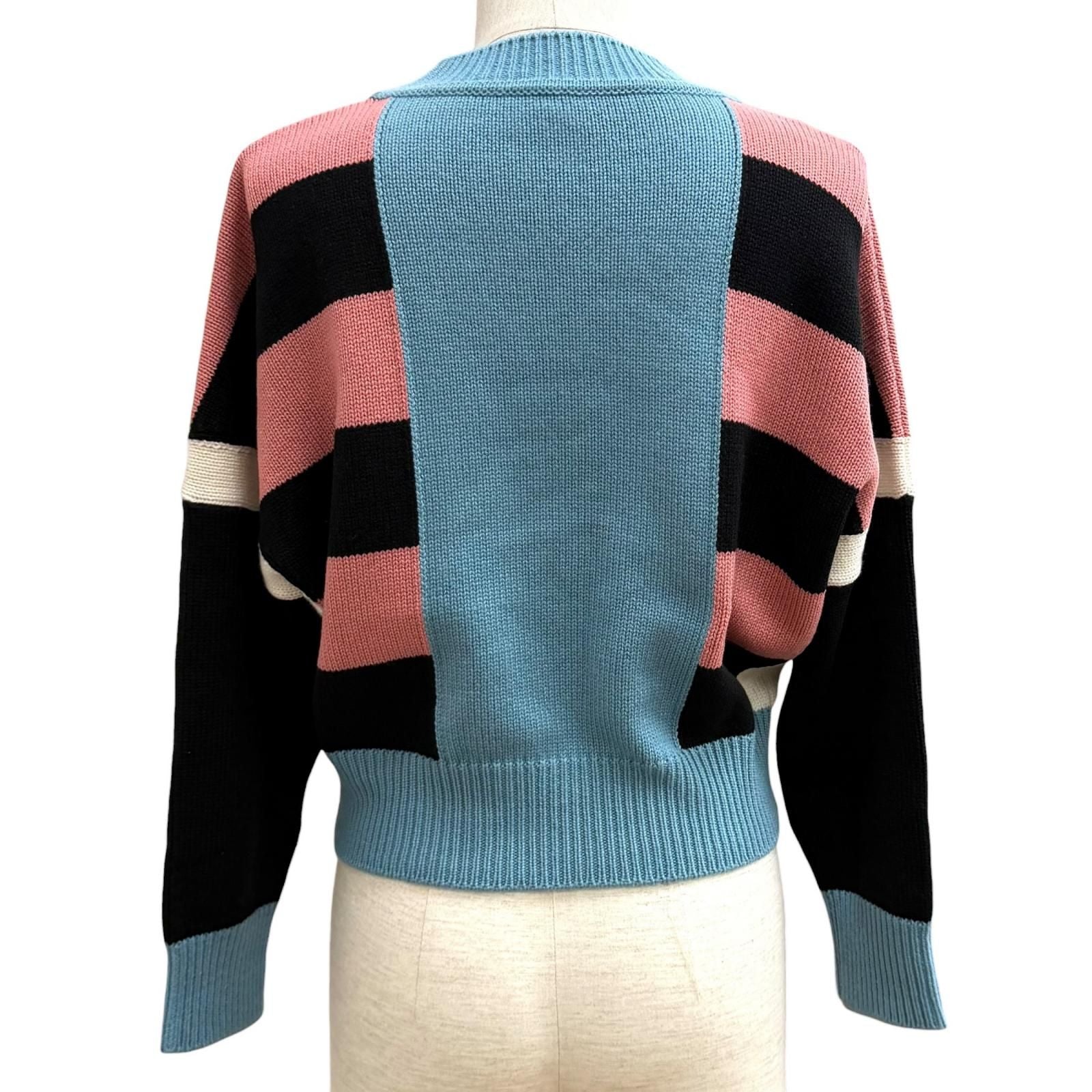 Hermes Lettres Equestres Cashmere Crew Neck Long Sleeve Sweater Knit Multi 38 — view 4